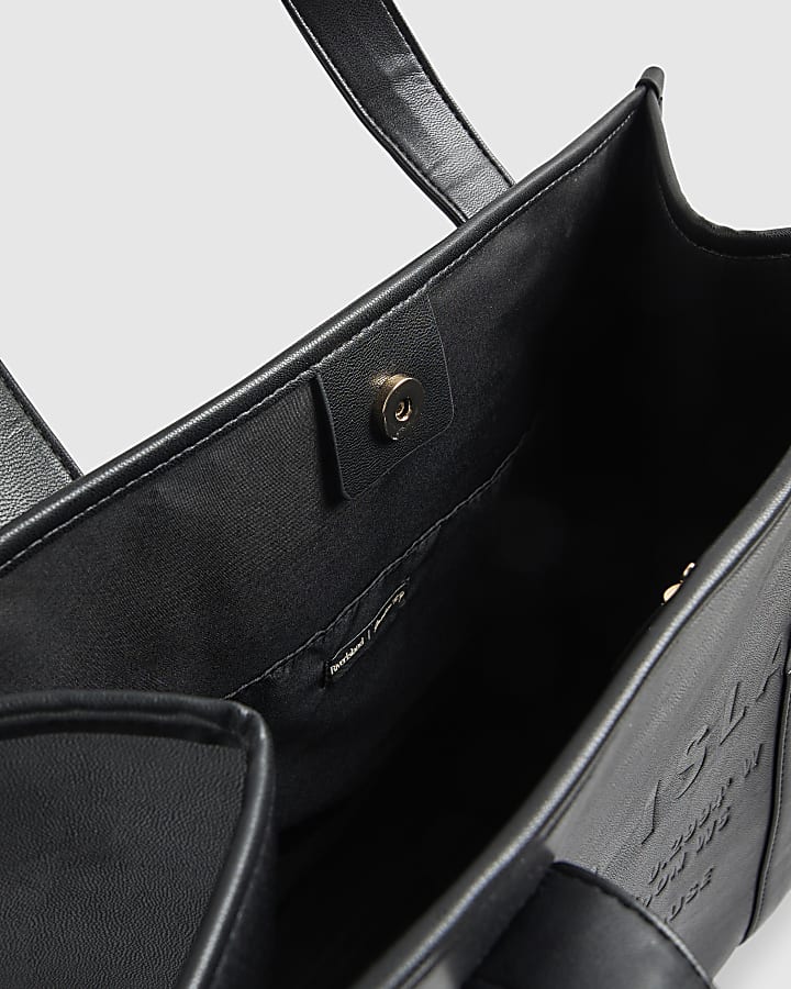 Black Debossed Branding Shopper Bag