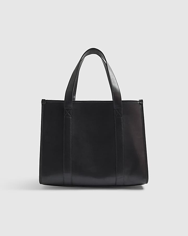 Black Debossed Branding Shopper Bag