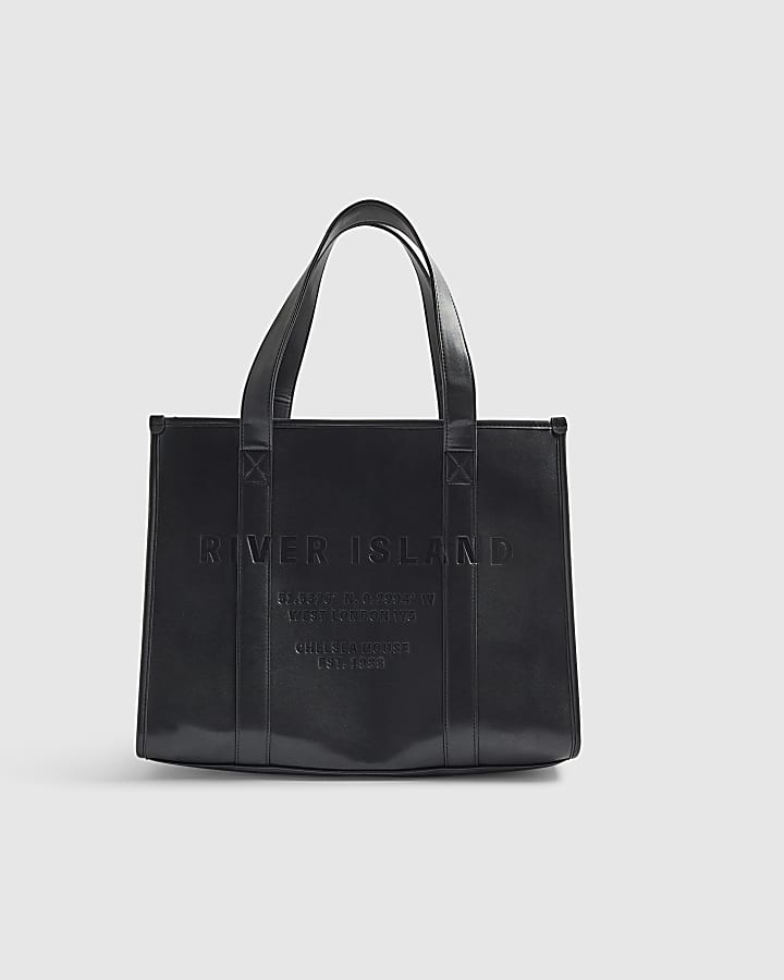 Black Debossed Branding Shopper Bag