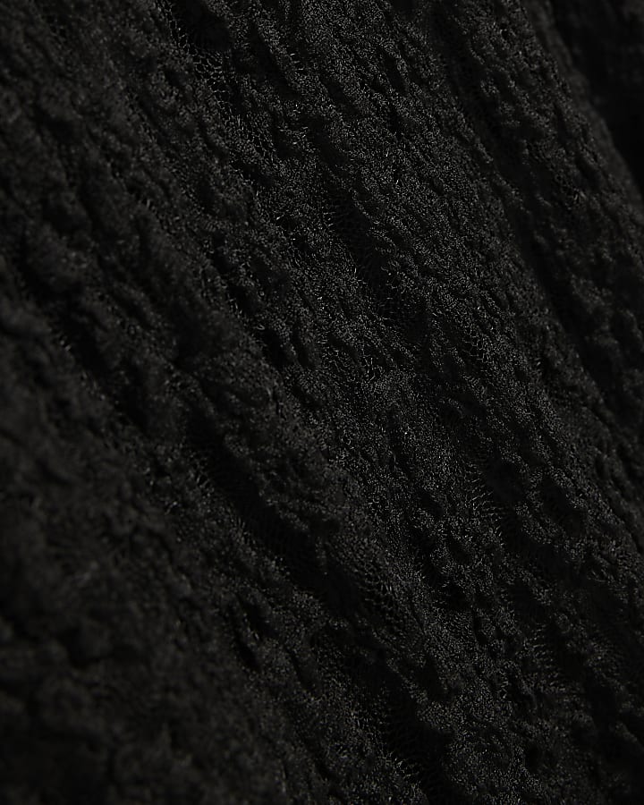 Black Lace Skirt Hybrid Midi Dress