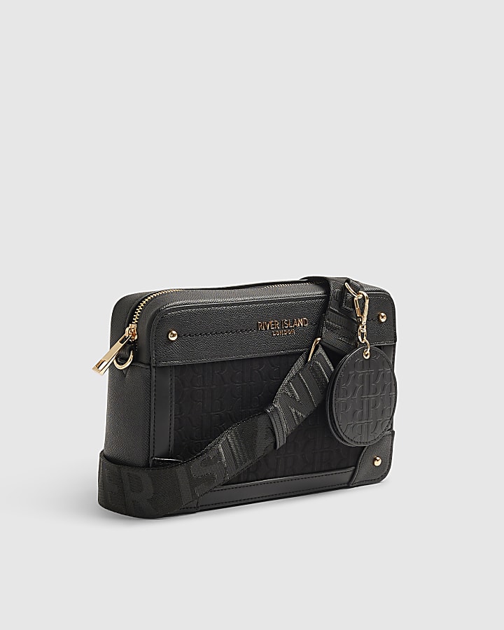 Black RR Monogram Boxy Crossbody Bag