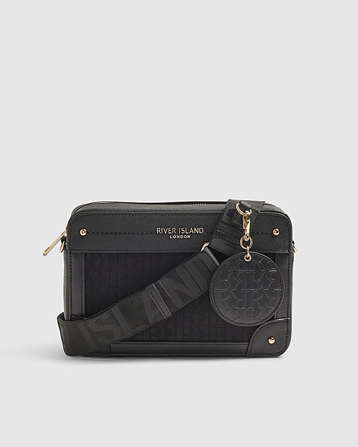 Black RR Monogram Boxy Crossbody Bag