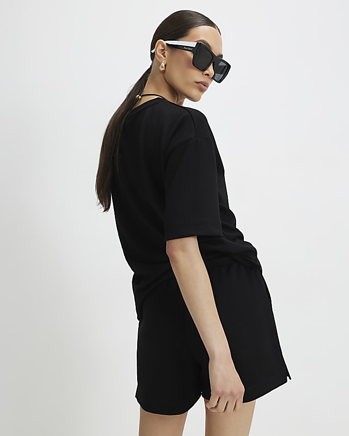 Black Premium Short Sleeve Boxy T-shirt