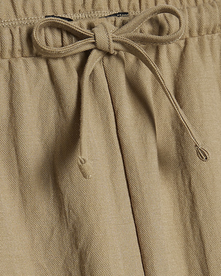 Khaki Drawstring Shorts