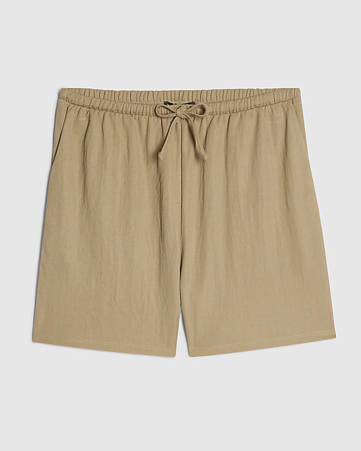 Khaki Drawstring Shorts