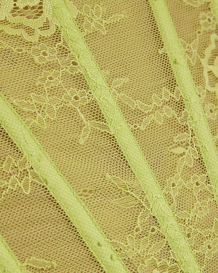 Green Lace Corset Top
