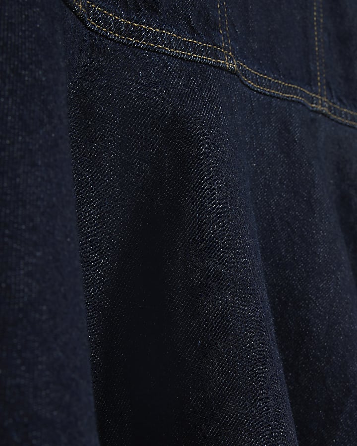 Blue Mini Denim Swing Dress