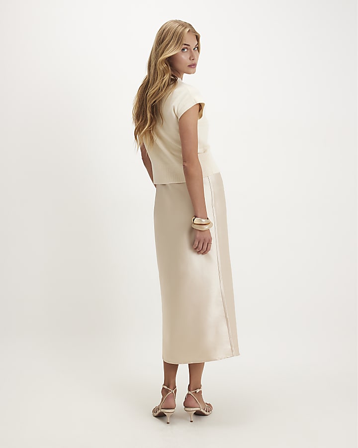 Cream 2 In 1 Tank Top Dress
