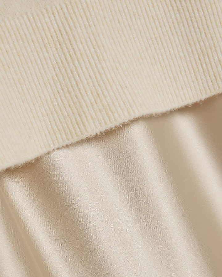 Cream 2 In 1 Tank Top Dress