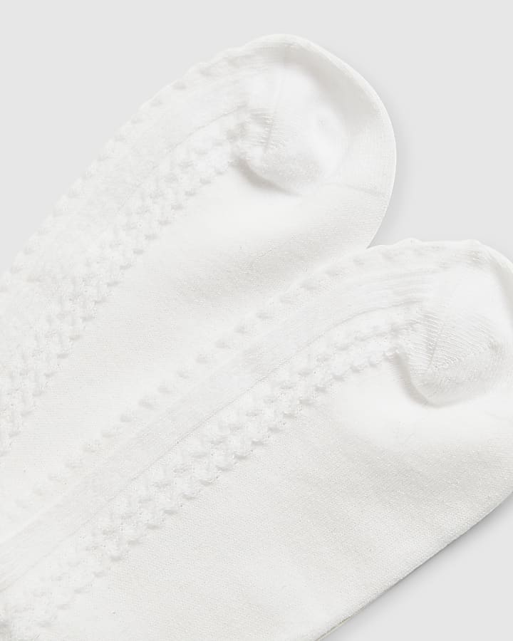 White Large Lace Frill Socks