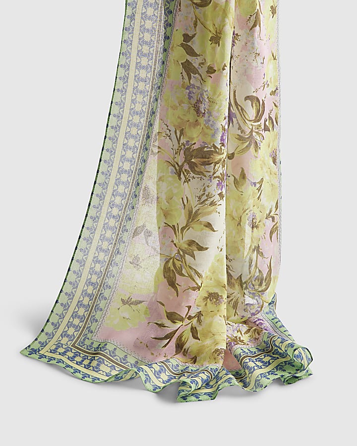 Multi Colour Floral Printed Scarf