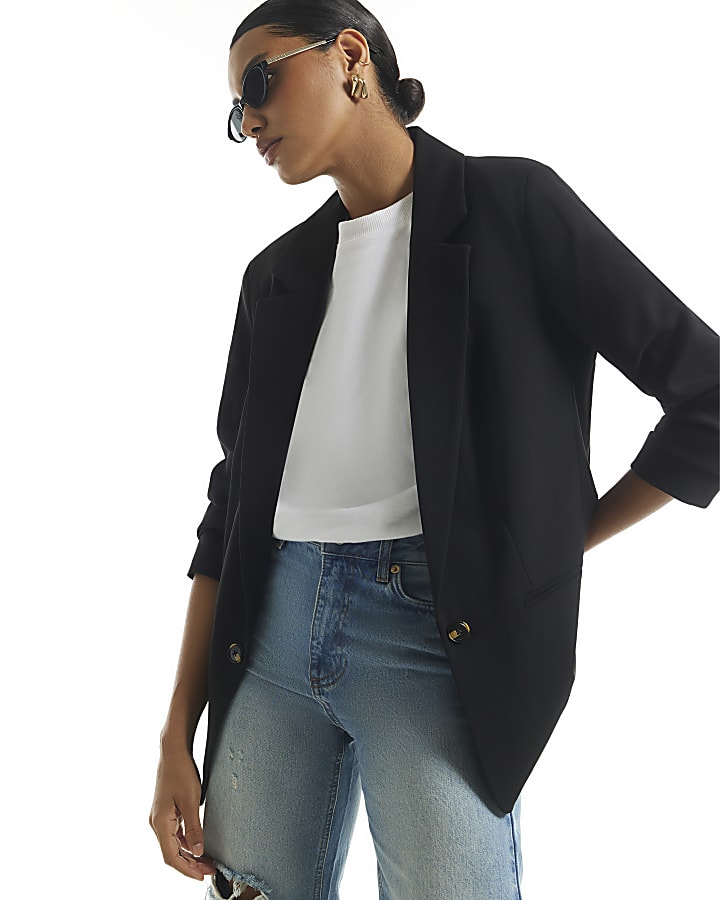 Black Crepe Blazer