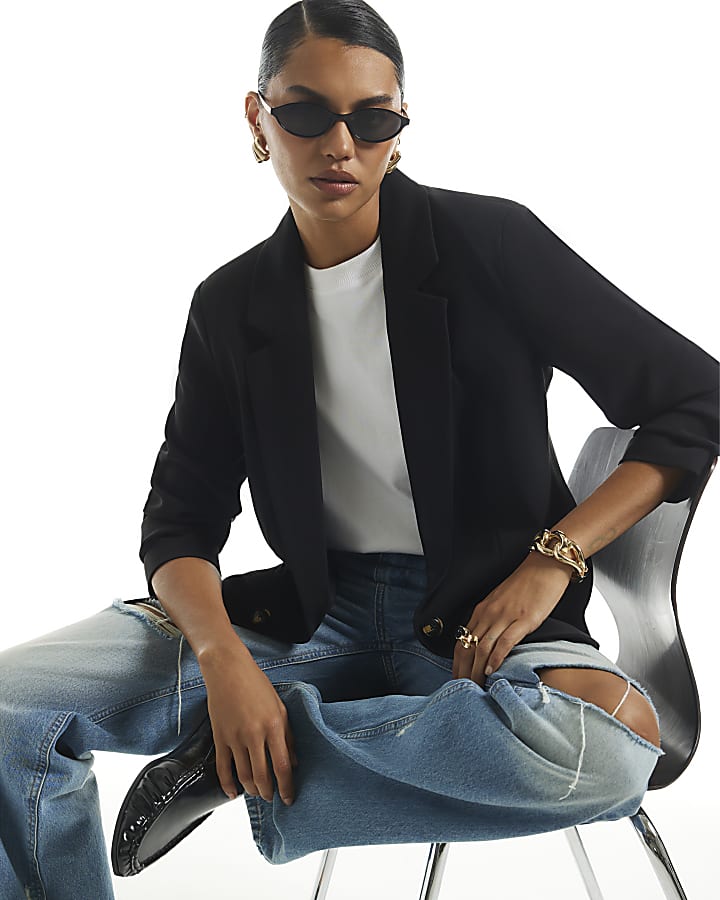 Black Crepe Blazer