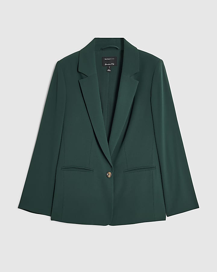 Green Crepe Blazer