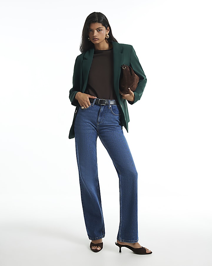 Green Crepe Blazer