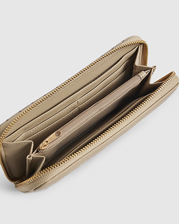 Beige Webbing Front Purse