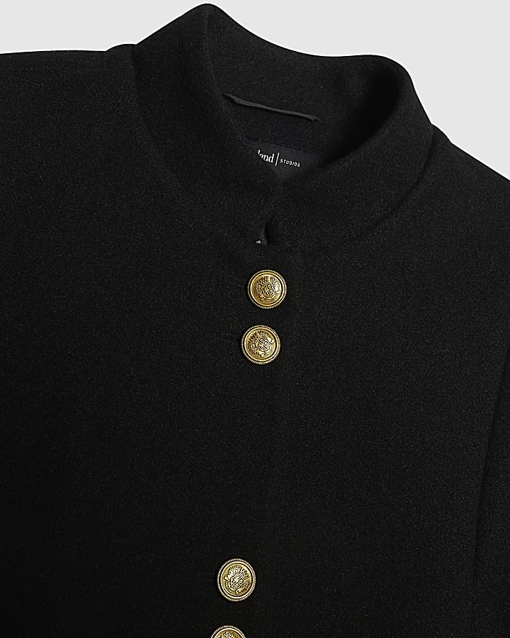 Black Button Drummer Jacket