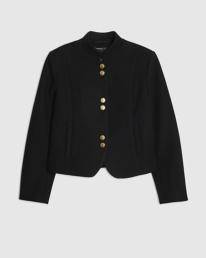 Black Button Drummer Jacket