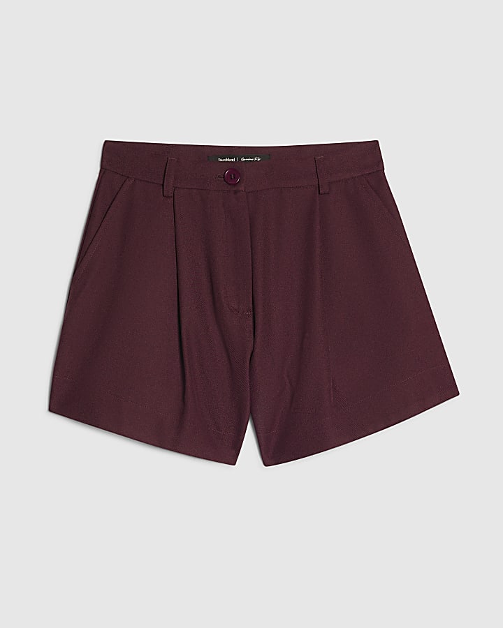 Red Tailored Shorts