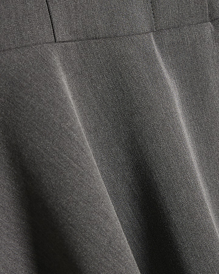 Grey Button Detail Military Mini Dress