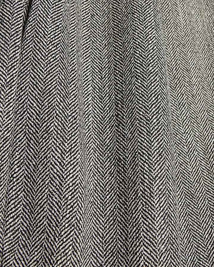 Grey Flecked Wide Leg Trousers