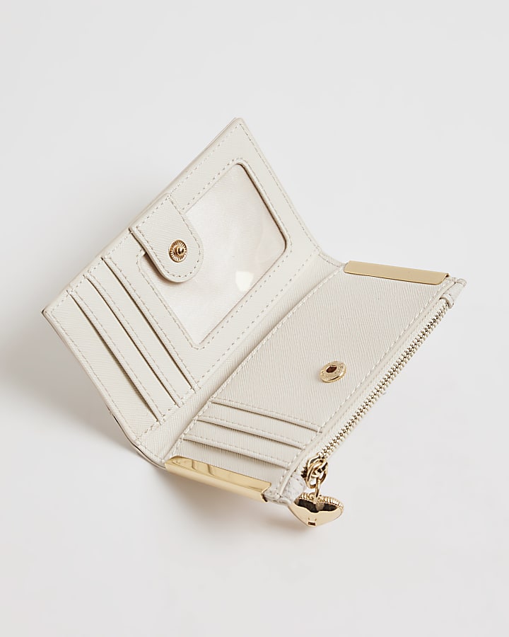 Cream Newsletter Print Purse