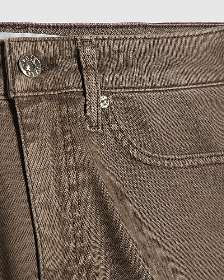 Brown Barrel Leg Jeans