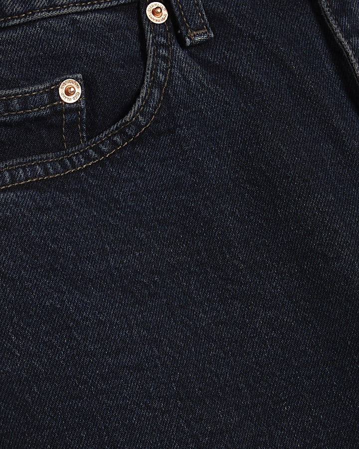 Navy Barrel Leg Jeans