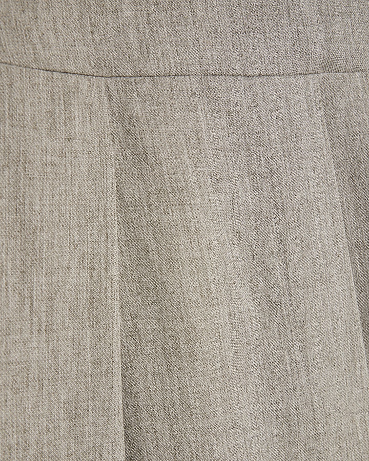 Grey Elasticated Wide Leg Trousers