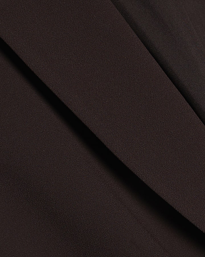 Brown Crepe Blazer