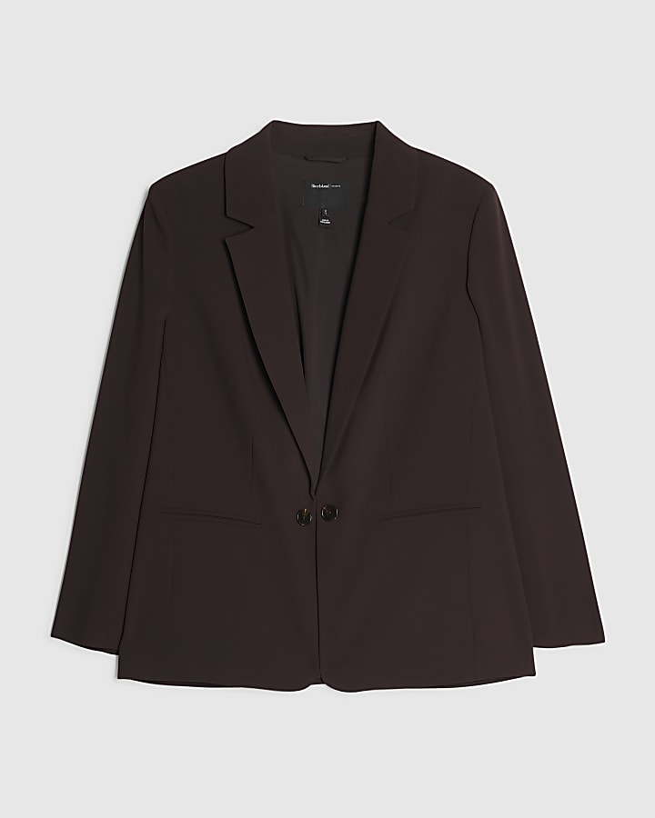 Brown Crepe Blazer