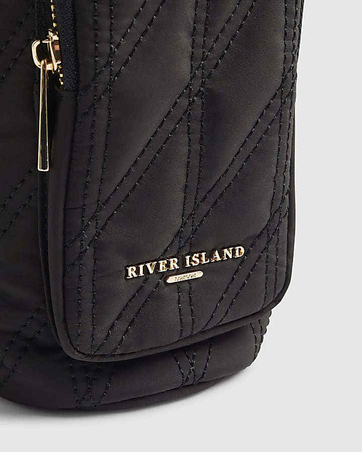 Black Quilted Water Bottle Holder