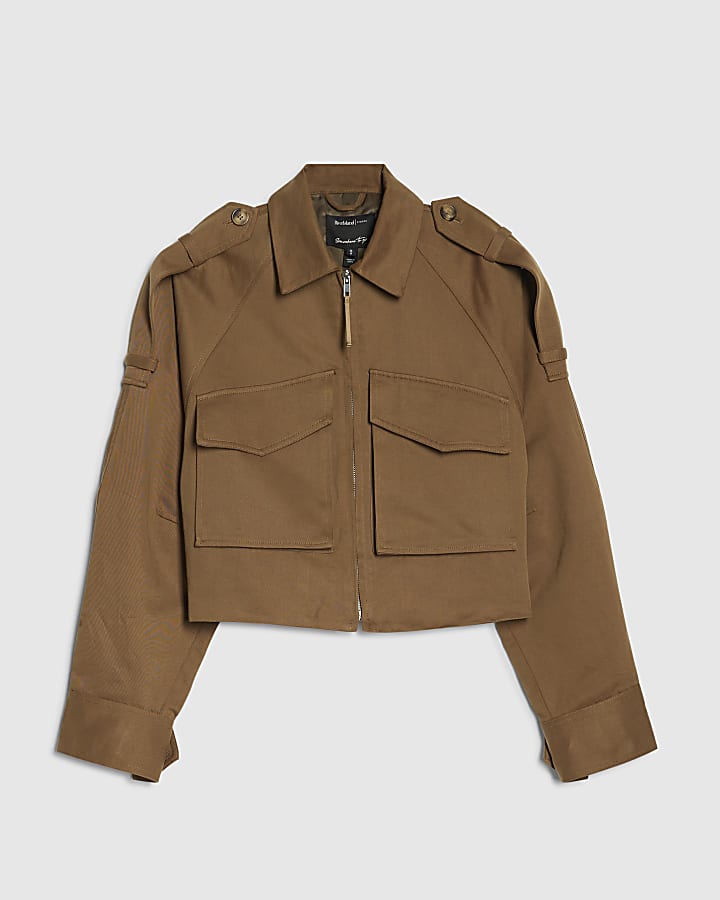 Green Utility Bomber Jacket