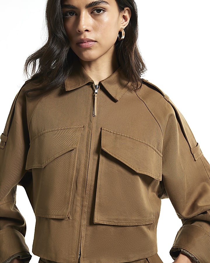 Green Utility Bomber Jacket