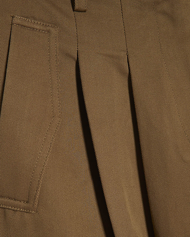 Green Utility Barrel Leg Trousers