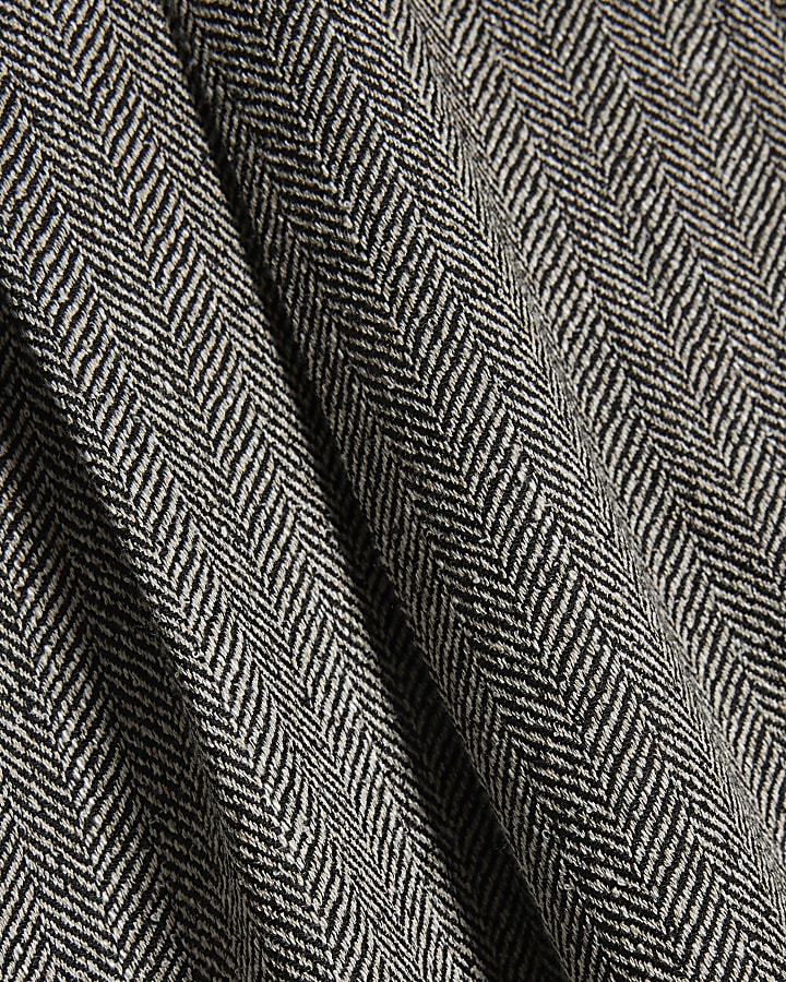 Petite Grey Flecked Wide Leg Trousers