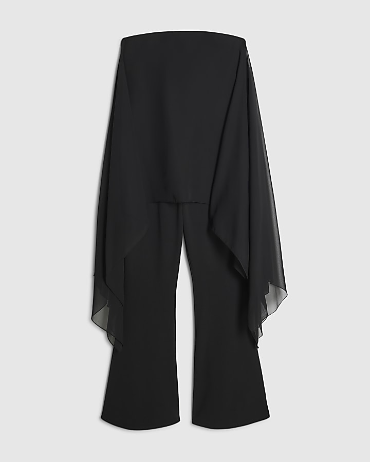 Petite Black Bandeau Jumpsuit