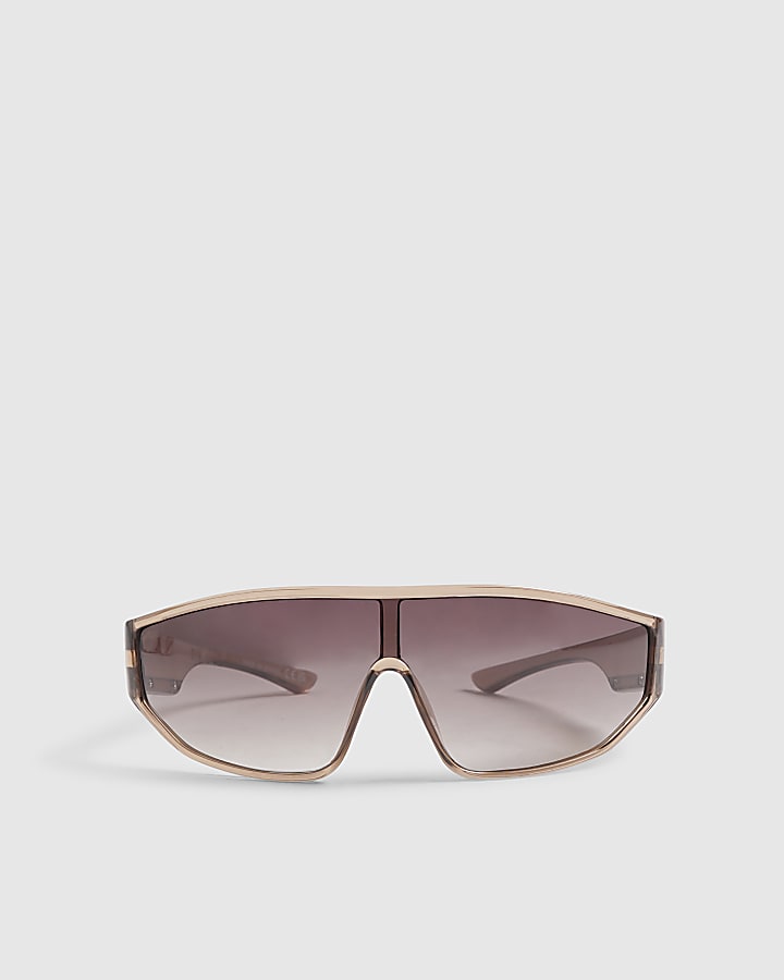 Pink Wrap Around Visor Sunglasses