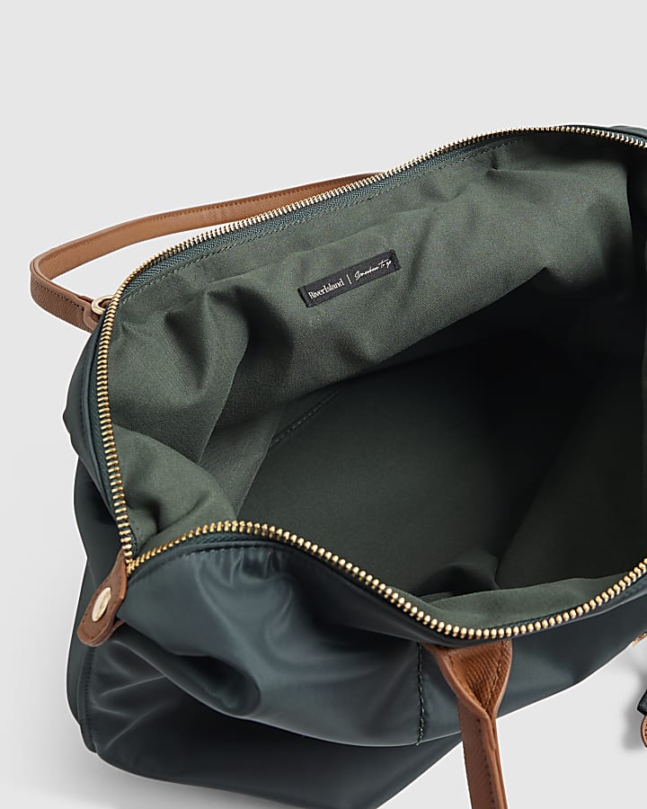 Green Flap Over Shopper Bag