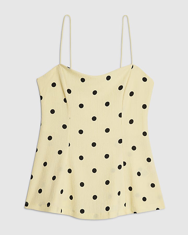 Yellow Polka Dot Cami Top