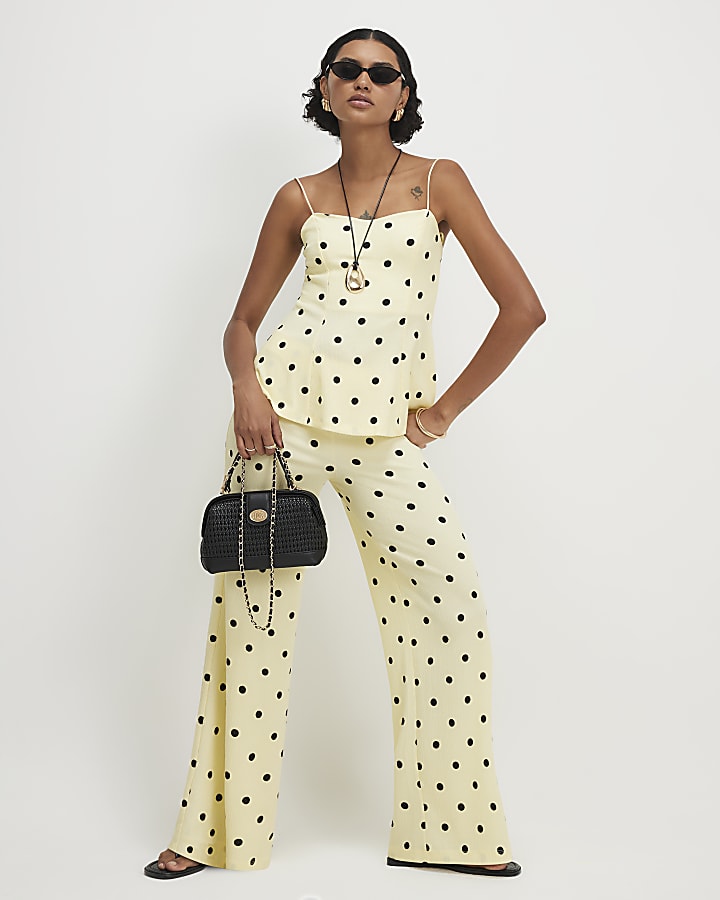 Yellow Polka Dot Cami Top