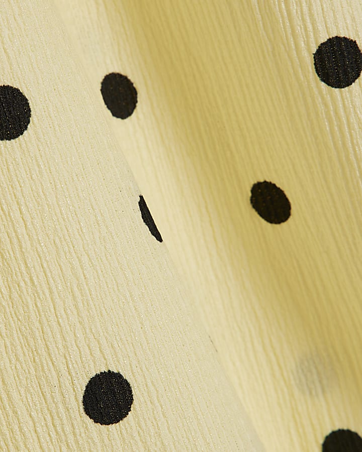 Yellow Polka Dot Wide Leg Joggers