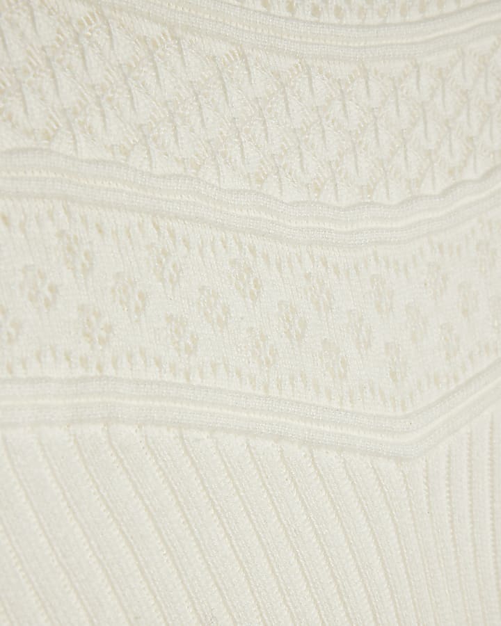 Cream Stitch Knit Top