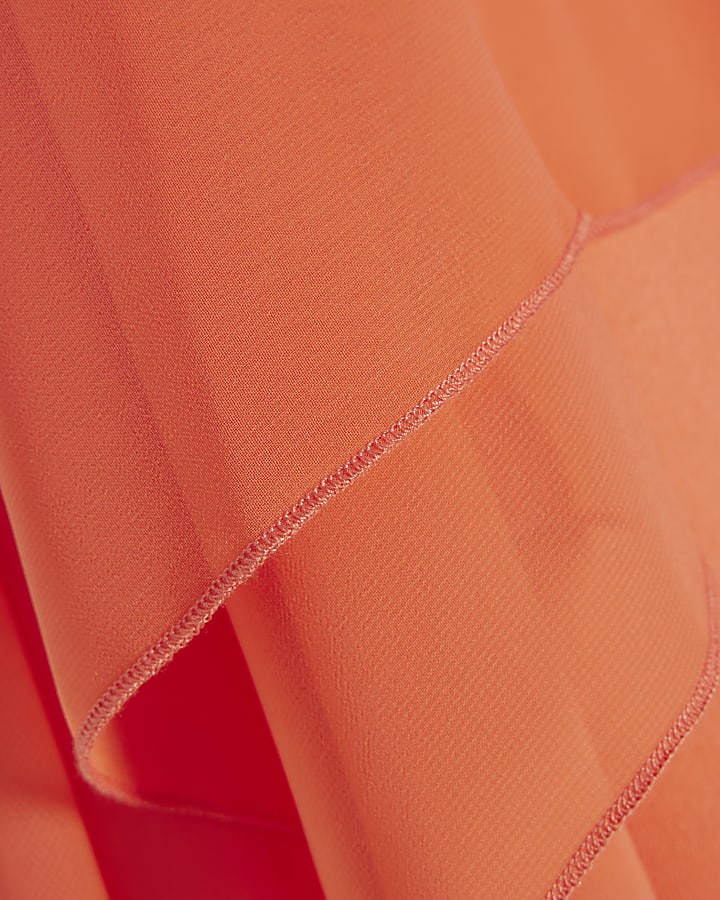 Orange Bandeau Mini Dress