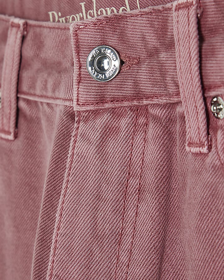 Pink Relaxed Straight Leg Jeans