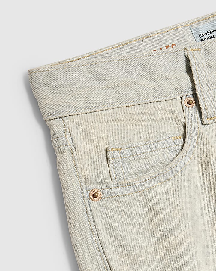 Blue Super Bleach Wide leg Jeans