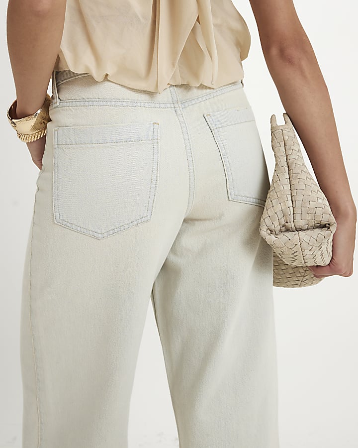 Blue Super Bleach Wide leg Jeans