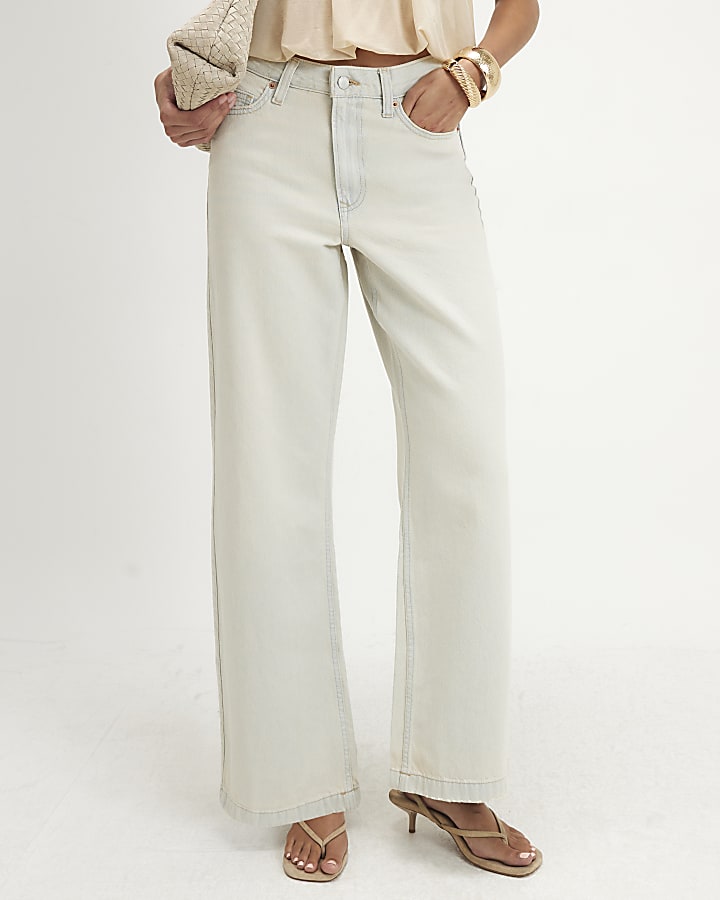 Blue Super Bleach Wide leg Jeans