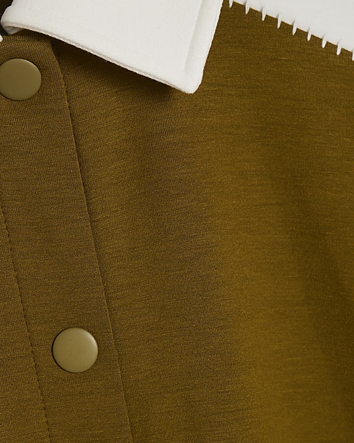 Khaki Premium Block Polo Shirt