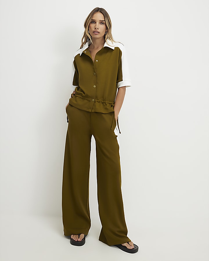 Khaki Premium Block Polo Shirt